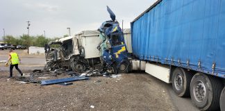 (FOTO/UPDATE) Grav accident lângă Hanul lui Țintă. Două TIR-uri implicate