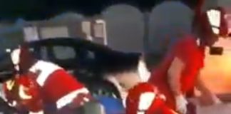 (VIDEO) Exercițiu tactic în benzinărie. Vezi imagini cu mobilizarea pompierilor!