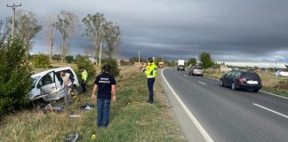 (FOTO) TRAGEDIE! S-au izbit de copac. Șoferul, decedat pe loc. Pasagera, rănită