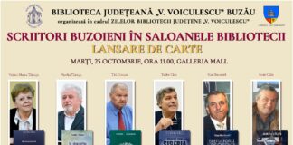 Scriitori buzoieni în saloanele Bibliotecii. Eveniment în cadrul Zilelor Bibliotecii Județene „V. Voiculescu”