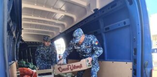 (FOTO) O tonă de legume și fructe, donație din partea Bazei Aeriene Boboc