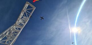 (FOTO) Monument dedicat eroului aviator Alexandru Șerbănescu