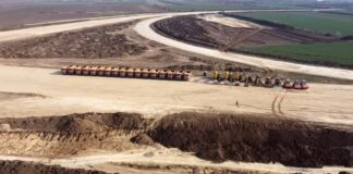 (VIDEO) Imagini noi de pe șantierul Autostrăzii, tronsonul Buzău – Vadu Pașii