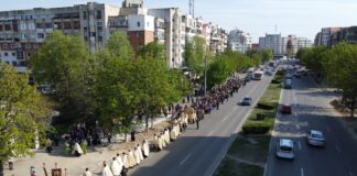 Procesiunea de Florii, sâmbătă, pe străzile Buzăului