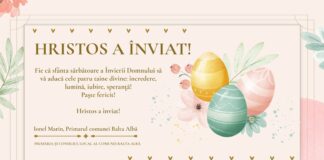 Primăria Balta Albă, mesaj cu ocazia Sărbătorilor Pascale