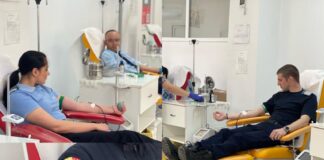 (FOTO) Jandarmii buzoieni, din nou donatori de sânge