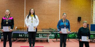 (FOTO) Două polițiste din Buzău, pe primele trepte ale podiumului, la Campionatul național de tenis de masă al MAI
