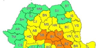 Buzăul, sub cod portocaliu de vijelii, până sâmbătă dimineață