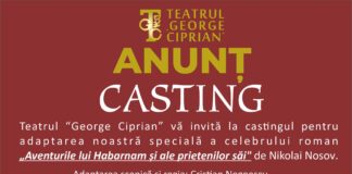 Vrei să fii actor? Casting pentru elevii de clasa a IX-a și a X-a, la Teatrul ,,George Ciprian”