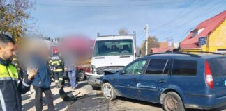 (UPDATE/FOTO) Trei autovehicule, implicate într-un accident pe DN 10