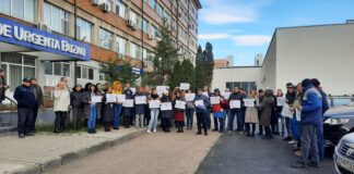 (FOTO) Protest la Spitalul Județean Buzău. Cine a întrerupt activitatea