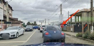 E util sau nu? Semn nou de „STOP”, într-o intersecție foarte aglomerată