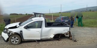 (FOTO/UPDATE) Accident la Merei. Coliziune între două autovehicule