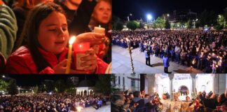 Slujba de Înviere, în fotografii. Mii de buzoieni, la Catedrala Arhiepiscopală