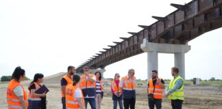 (FOTO) Inspecție pe șantierul autostrăzii Buzău – Focșani