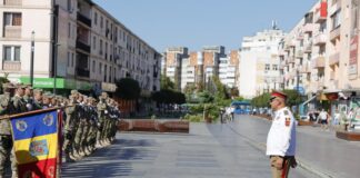 (FOTO) Imnul ,,Deșteaptă-te, române!”, sărbătorit pe platoul din centrul Buzăului