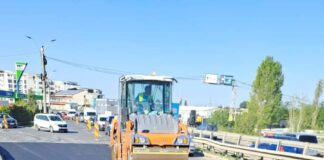 (FOTO) Nou lucrări la Podul Mărăcineni. La ce ore se muncește și până când