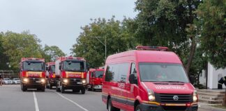 Zeci de pompieri buzoieni, încă o misiune după inundațiile din Galați