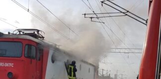 Incendiu la un tren, în Gara Buzău