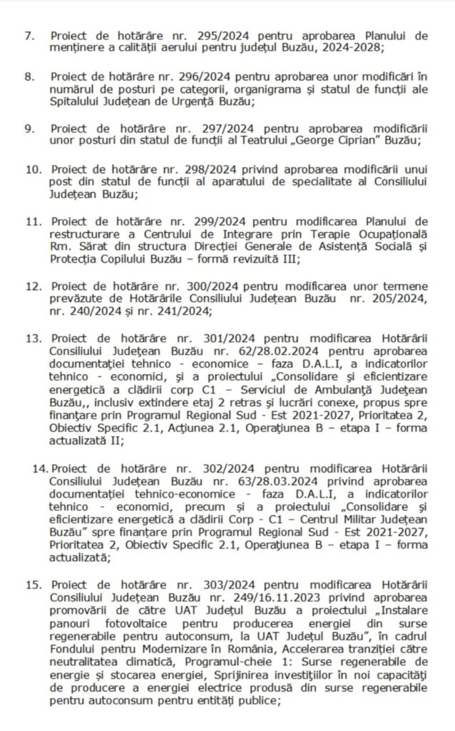 ședință Consiliul Județean decembrie 2024