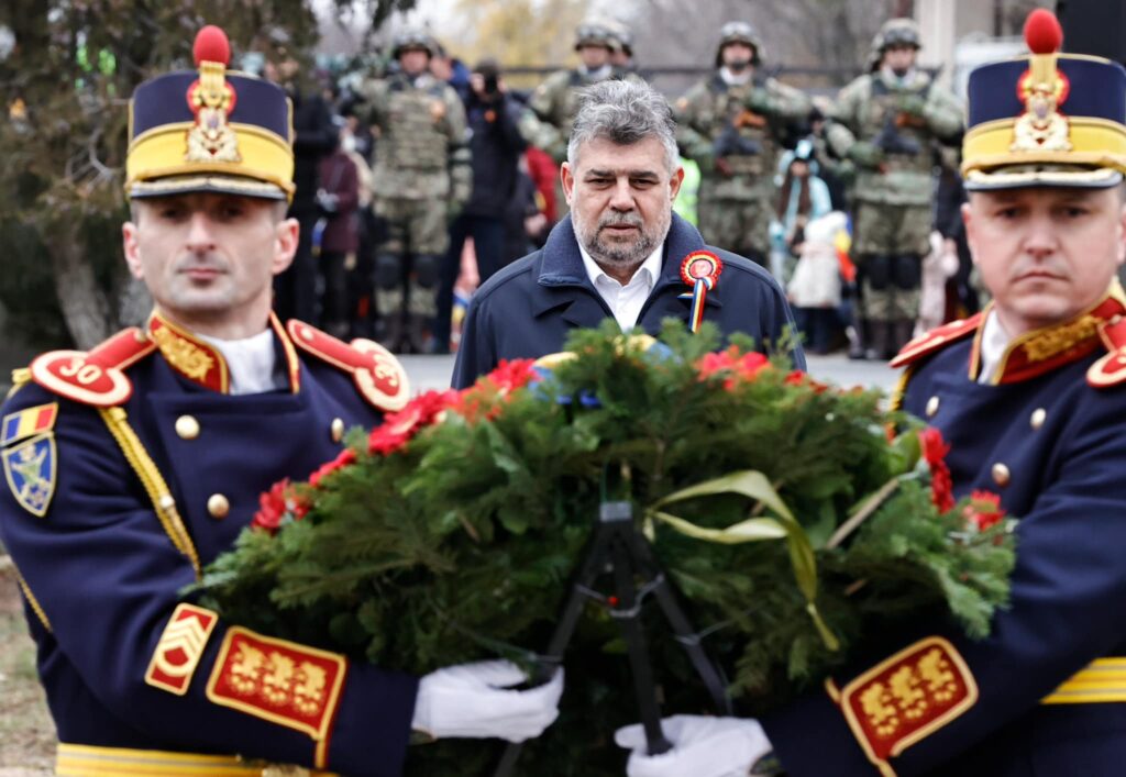 premier Marcel Ciolacu Calea Eroilor Buzău 1 decembrie 2024, Ziua Națională a României manifestări Calea Eroilor Buzău