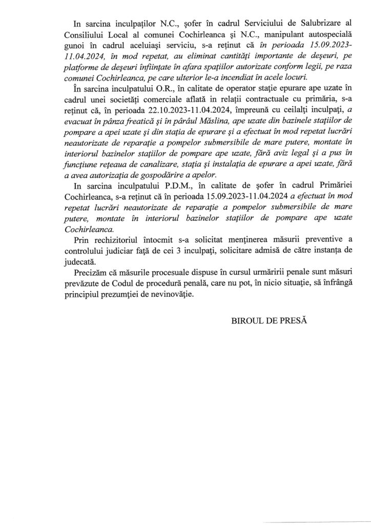 primar Cochirleanca trimis în judecată, primar trimis în judecată