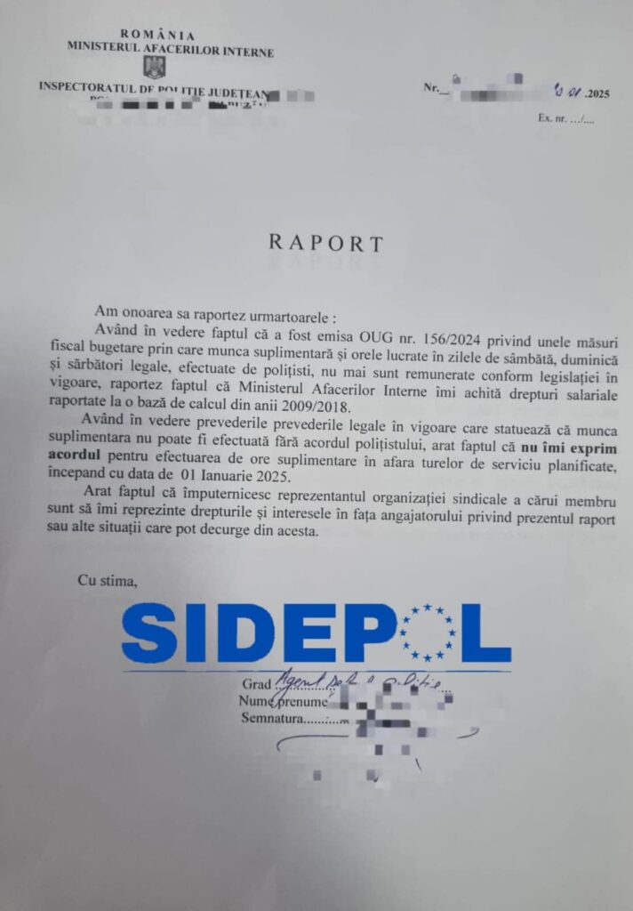 proteste polițiști Buzău, refuz ore suplimentare polițiști Buzău