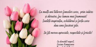 Mesajul de 8 Martie al președintelui Consiliului Județean Buzău, Lucian Romașcanu