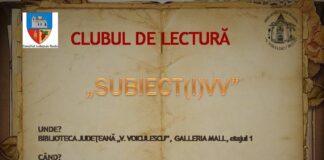 SUBIECT(I)VV, club de lectură la Biblioteca Județeană