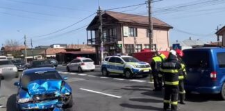 (FOTO) Impact frontal pe Transilvaniei. Trei răniți