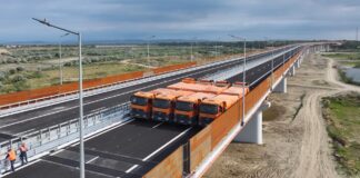 (VIDEO) Teste de rezistență pe noul pod de la Vadu Pașii