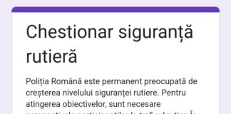 Poliția te provoacă să completezi un chestionar. ,,Siguranța ta merită!”