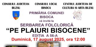 Sărbătoarea ,,Pe plaiuri bisocene”, duminică, 17 august