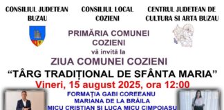 Ziua comunei Cozieni, de Sf. Maria. Vineri, spectacol și târg tradițional
