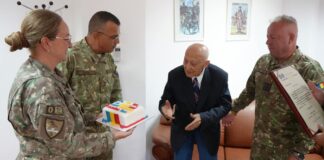 103 ANI! Veteranul Ion Bănică, sărbătorit la sediul Diviziei 2 Infanterie ,,Getica”