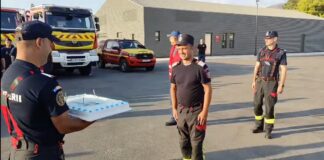 (VIDEO) Misiune în Grecia. Surpriză pentru un pompier buzoian