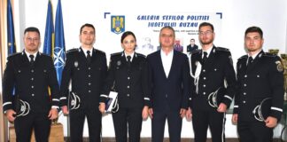 (FOTO) Ofițeri noi în Poliția buzoiană. Unde au fost repartizați cei cinci absolvenți de Academie