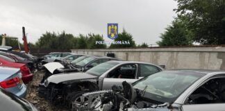 (VIDEO) Percheziții. Zeci de mașini dezmembrate, confiscate. Bărbat în arest