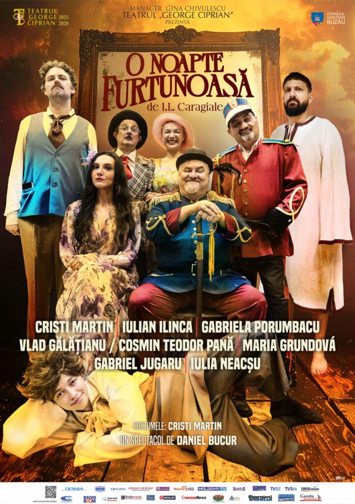 Noua stagiune a Teatrului „George Ciprian” se deschide cu o PREMIERĂ 1 premieră O noapte furtunoasă Teatrul George Ciprian