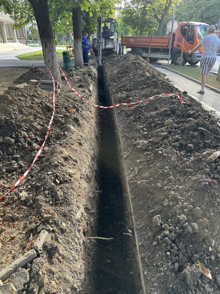 anunț Compania de Apă Buzău, înlocuire conductă apă bulevard Bălcescu Buzău