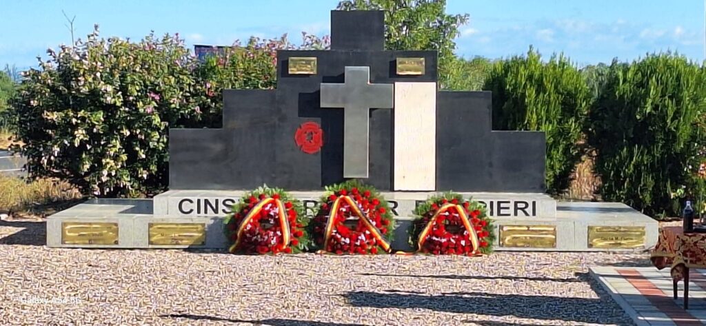 panou comemorativ monument Mihăilești