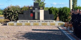 (FOTO) Panou comemorativ, la monumentul de la Mihăilești