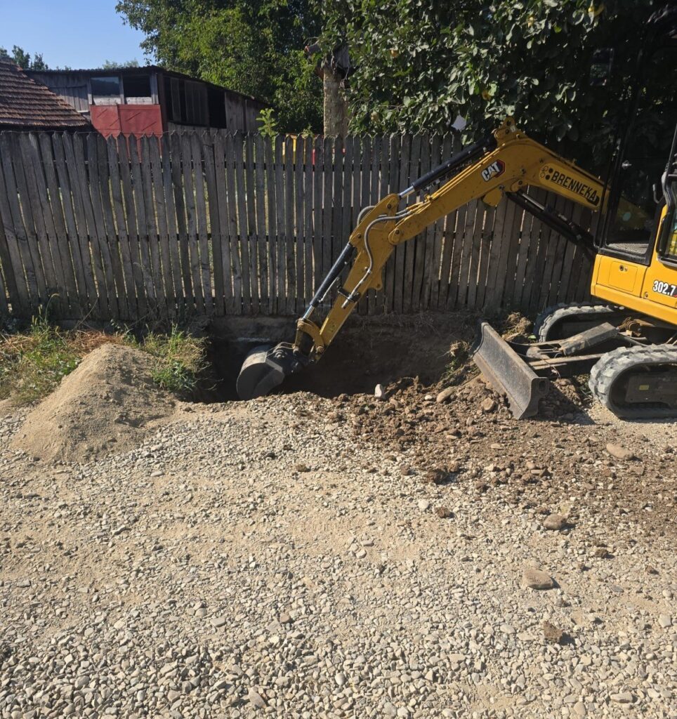 stadiu lucrări capă canalizare Topliceni Valea Râmnicului Grebănu