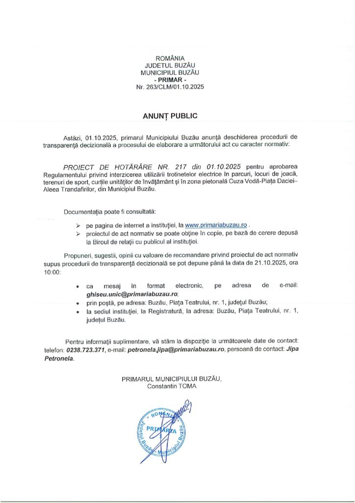 interzicere trotinete