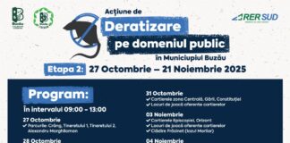 Programul etapei 2 de deratizare în municipiul Buzău
