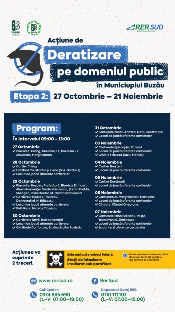 program deratizare etapa a 2-a municipiul Buzău