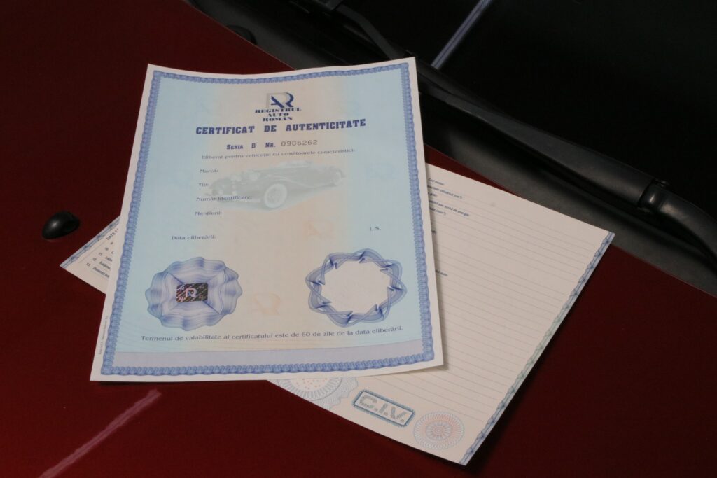 achiziție mașini second-hand, carte de identitate istoric auto, Registrul Auto Român