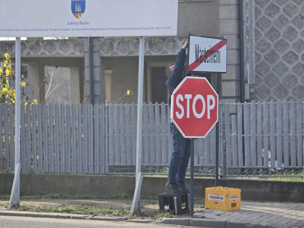 indicatoare rutiere cu iconițe Mărăcineni, panouri rutiere cu iconițe Mărăcineni