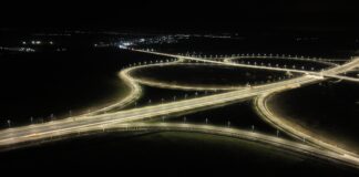 (Galerie FOTO/VIDEO) Imagini spectaculoase cu autostrada A7, lotul 3 Pietroasele – Buzău