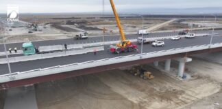 (VIDEO) Stadiul lucrărilor la pasajul peste autostrada A7 din zona Spătaru